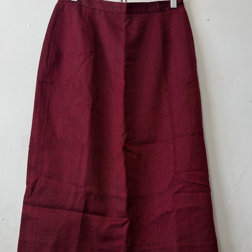 Dior Red and Black Striped knee length pencil skirt size 12
